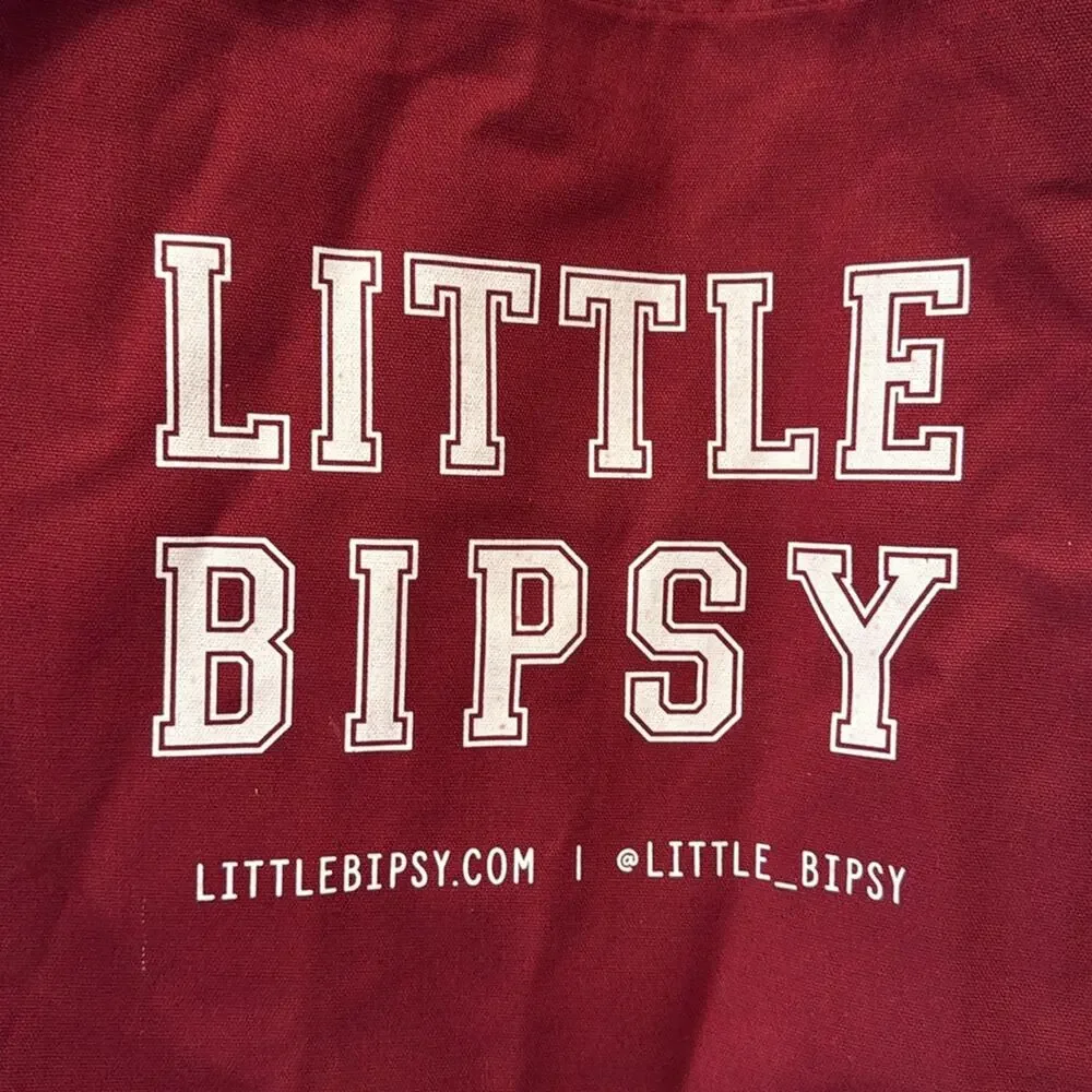 Little Bipsy Burgundy‎ Tote Bag Like New